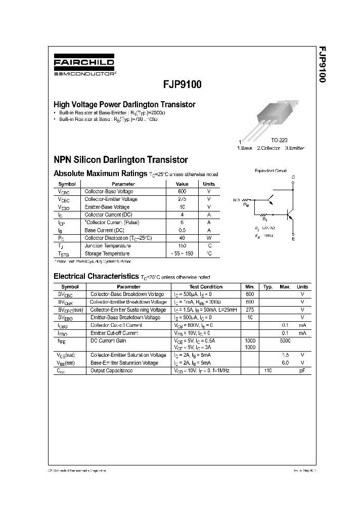FJP9100_1240368.PDF Datasheet