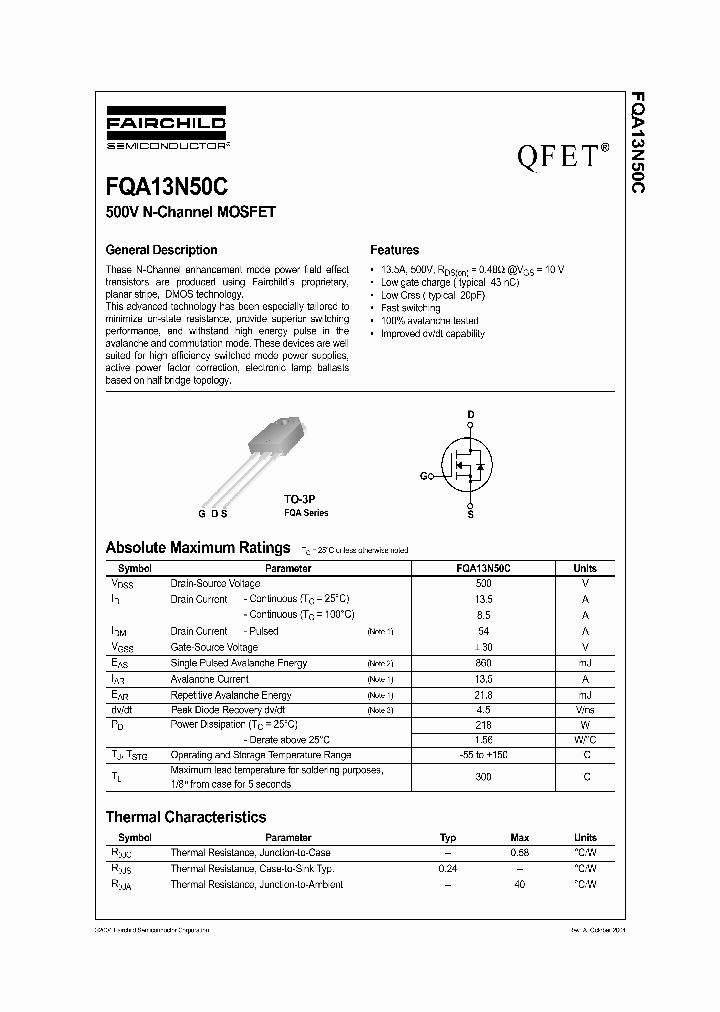 FQA13N50C_1241398.PDF Datasheet