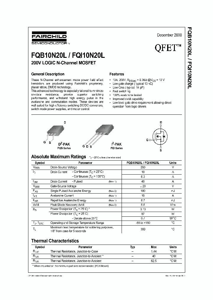 FQI10N20L_1241547.PDF Datasheet