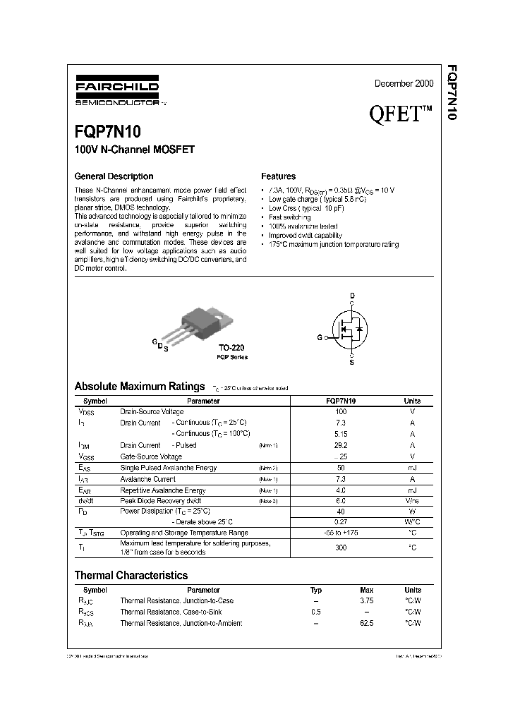 FQP7N10_1241777.PDF Datasheet
