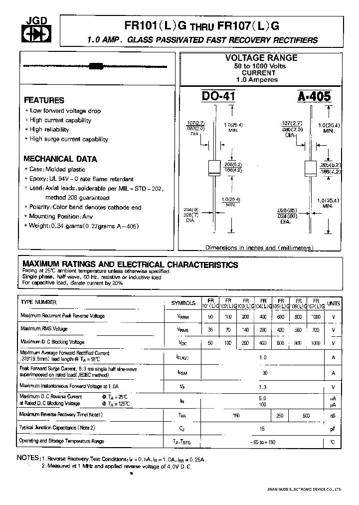 FR101G_1242027.PDF Datasheet
