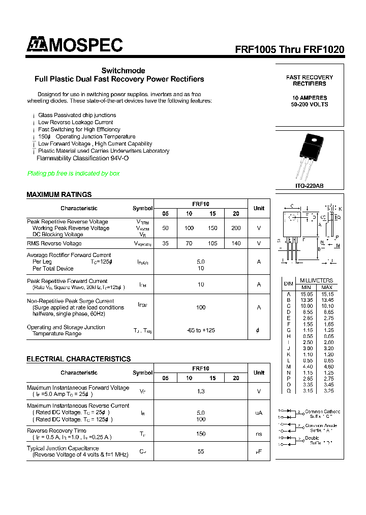 FRF1020_1242252.PDF Datasheet