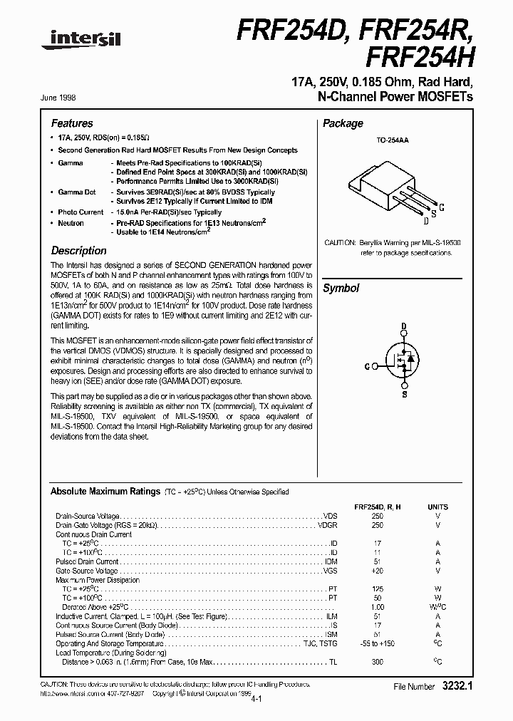 FRF254R_1242263.PDF Datasheet