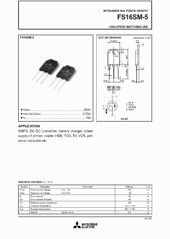 FS16SM-5_1162988.PDF Datasheet