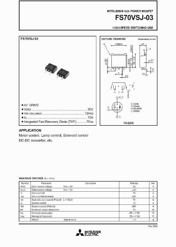 FS70VSJ-03_1151255.PDF Datasheet