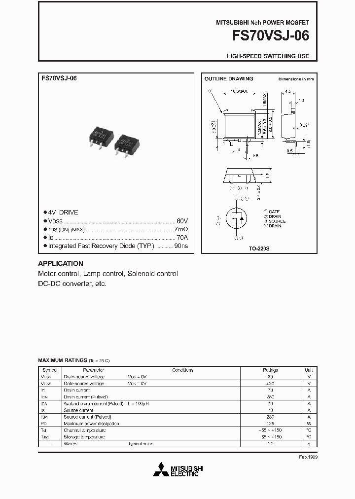 FS70VSJ-06_1151256.PDF Datasheet