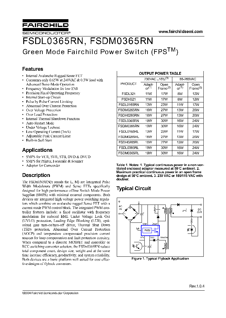 FSDM0365RN_1242881.PDF Datasheet