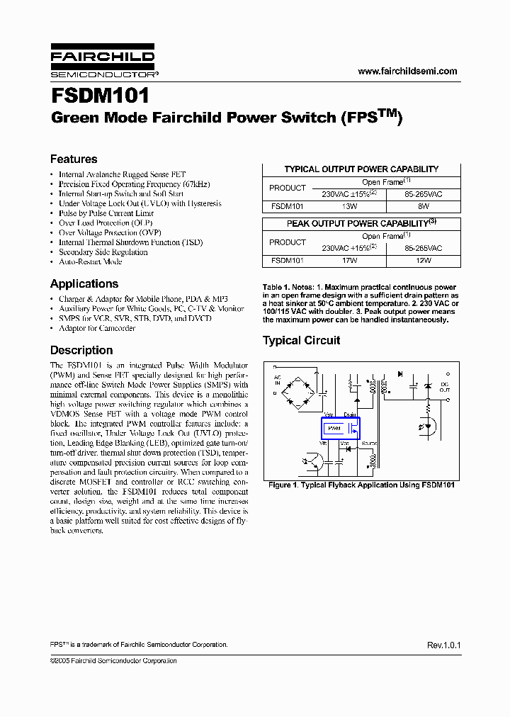 FSDM101_1242890.PDF Datasheet