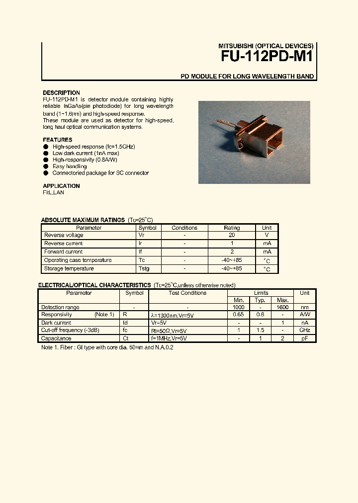 FU-112PD-M1_1243303.PDF Datasheet
