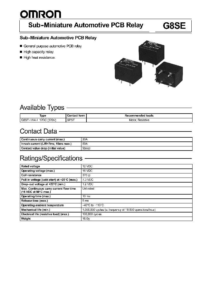 G8SE_1087158.PDF Datasheet