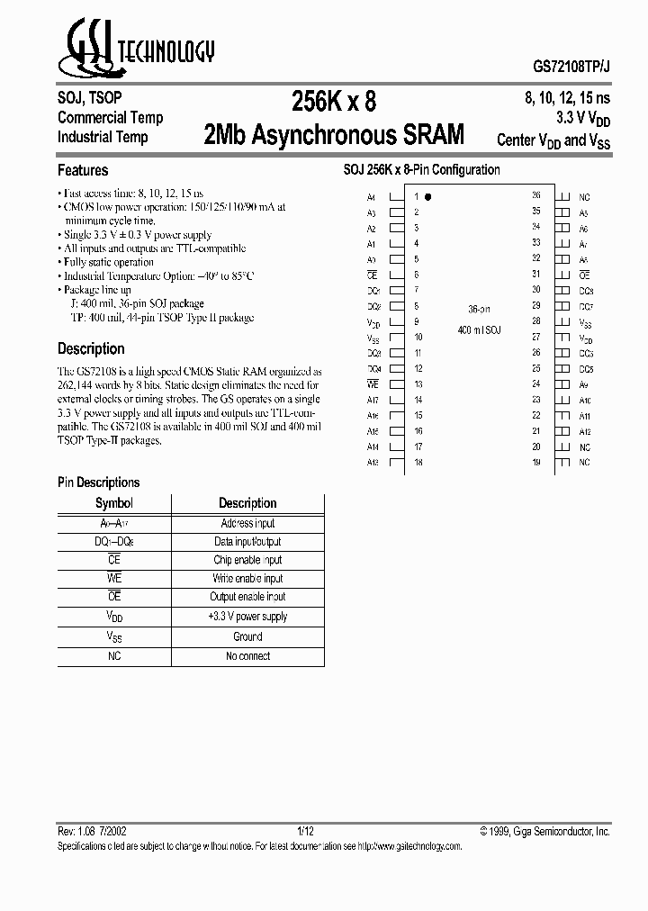 GS72108TP-8I_1245840.PDF Datasheet
