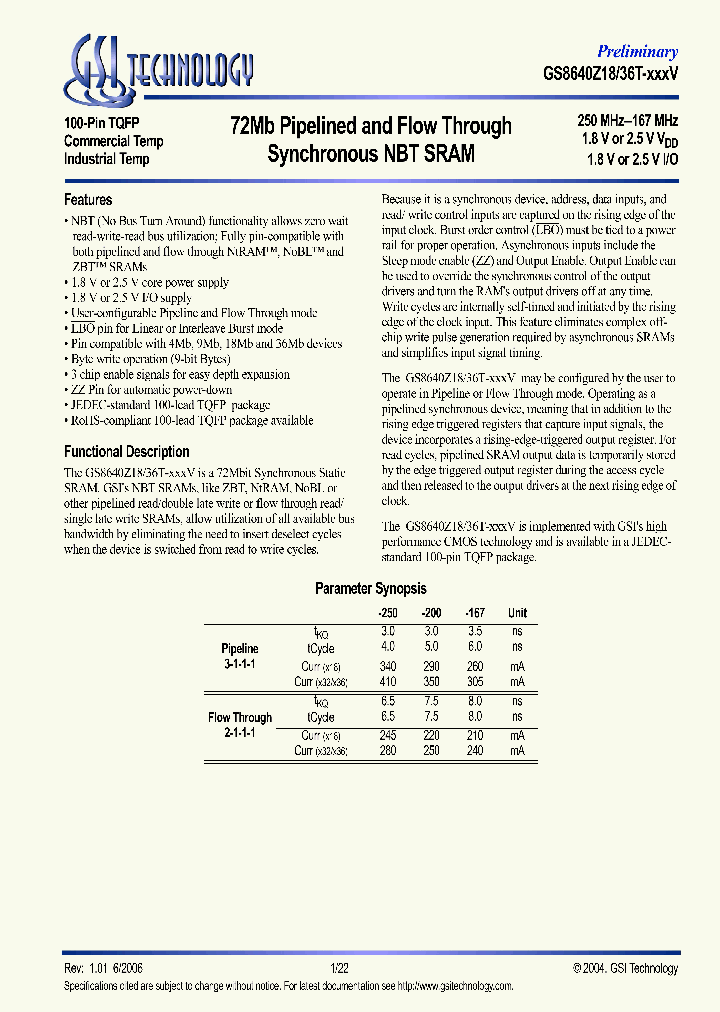 GS8640Z18T-200IV_619568.PDF Datasheet