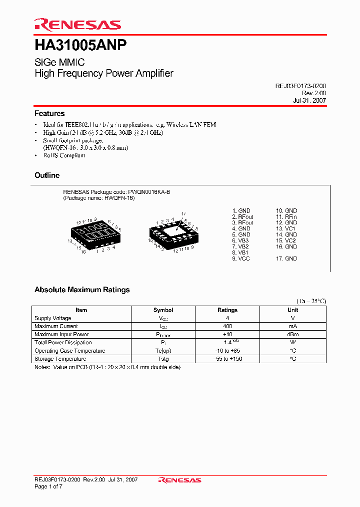 HA31005ANP_1174933.PDF Datasheet