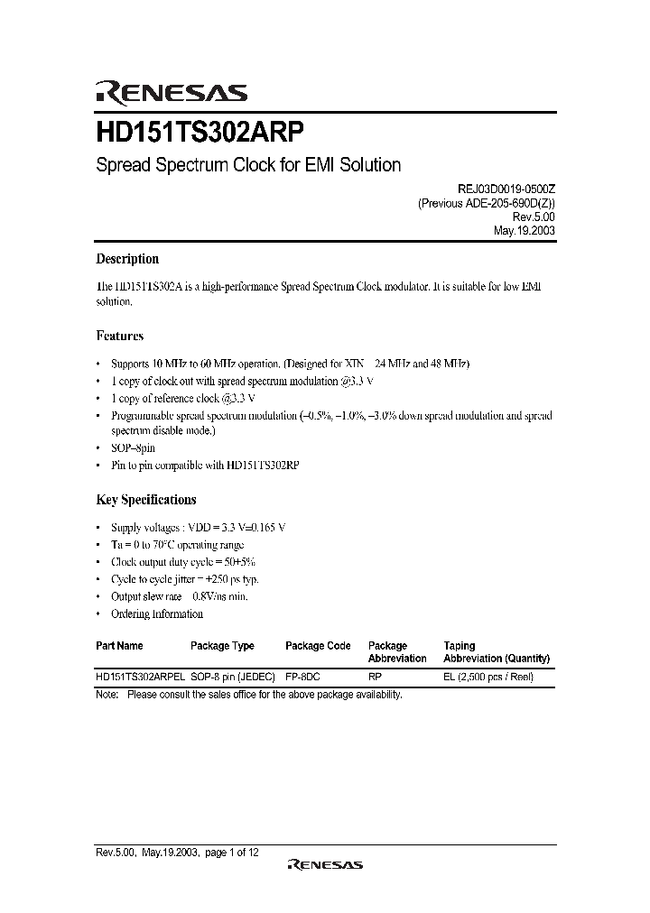 HD151TS302ARPEL_1248031.PDF Datasheet