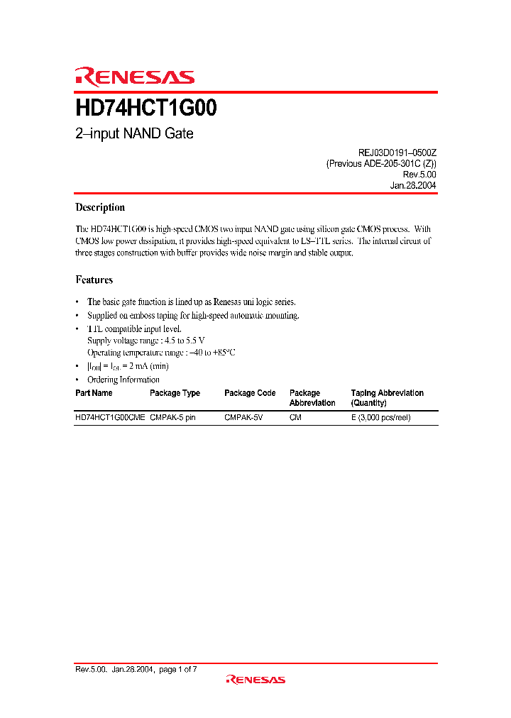 HD74HCT1G00_1107250.PDF Datasheet