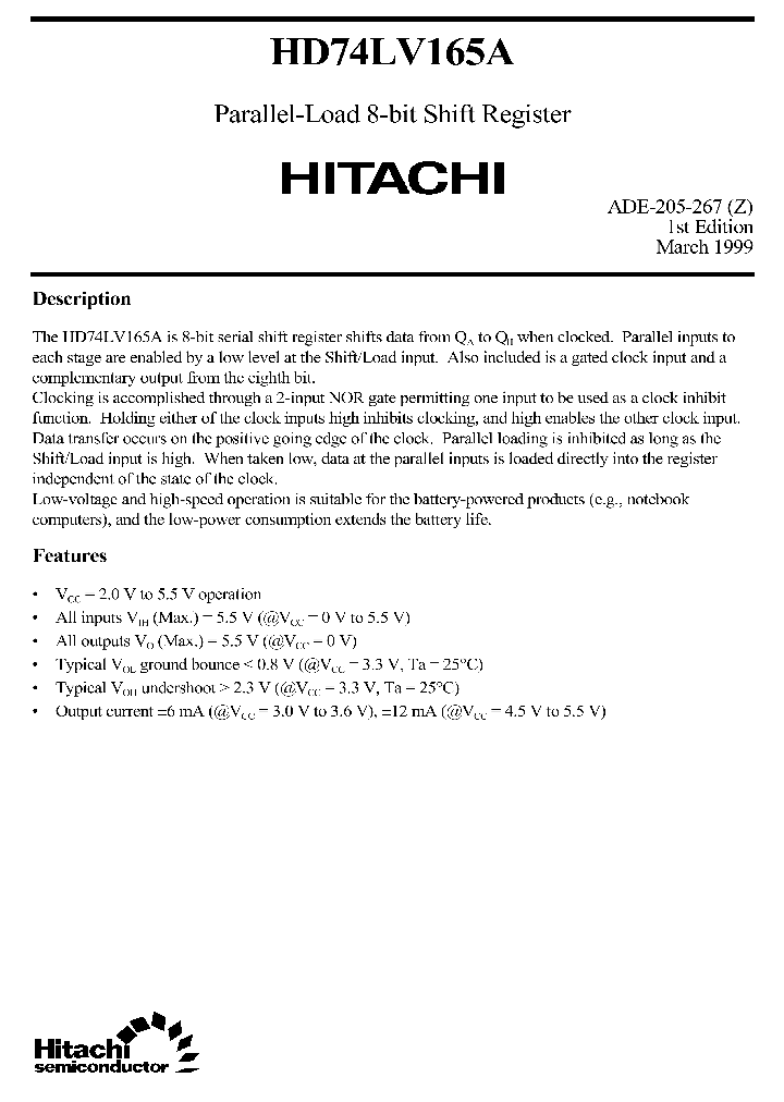 HD74LV165A_1248497.PDF Datasheet