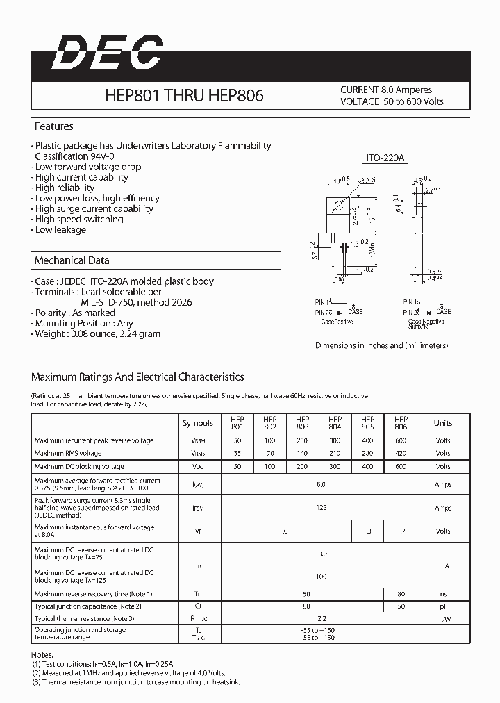 HEP801_1130852.PDF Datasheet