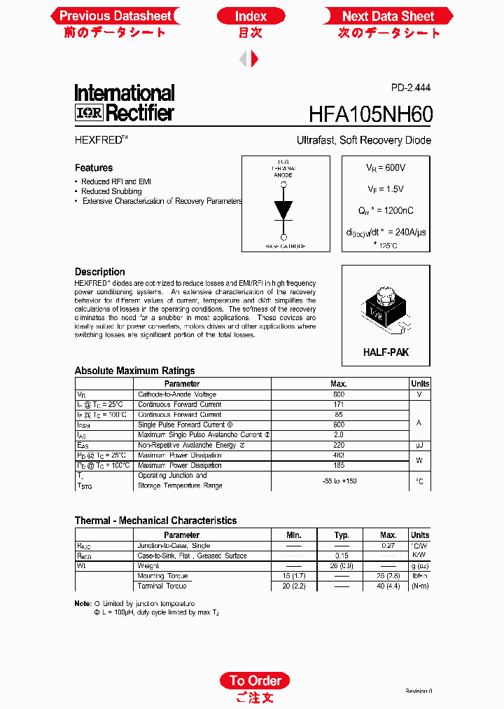HFA105NH60_1141803.PDF Datasheet
