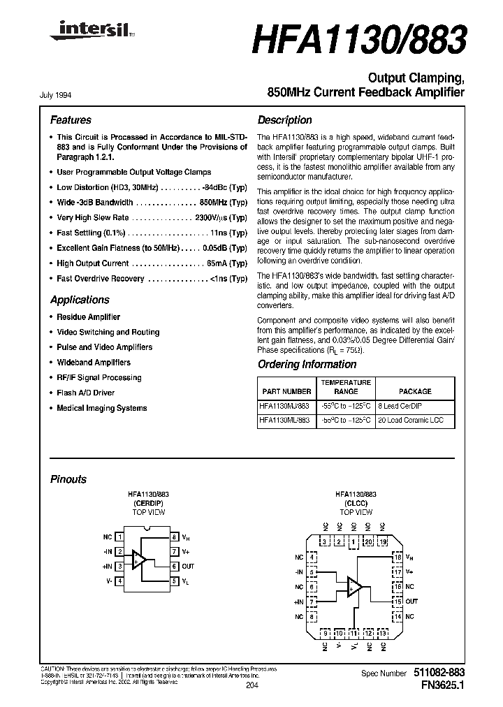 HFA1130MJ883_1122175.PDF Datasheet