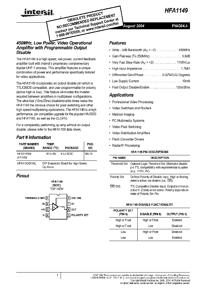 HFA11XXEVAL_1249194.PDF Datasheet