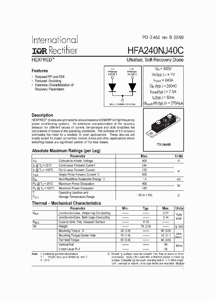 HFA240NJ40C_1054875.PDF Datasheet