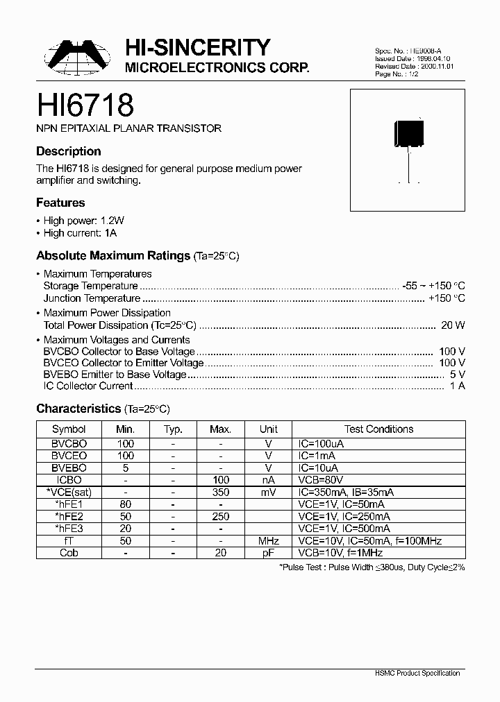 HI6718_1249826.PDF Datasheet