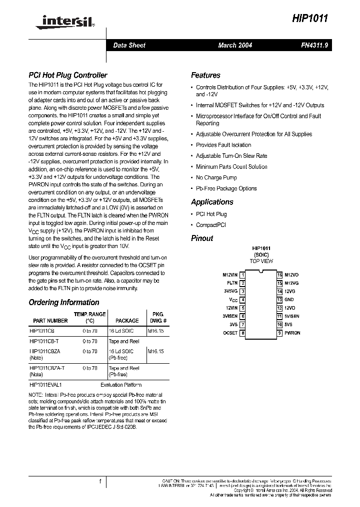 HIP1011CBZA_1061166.PDF Datasheet