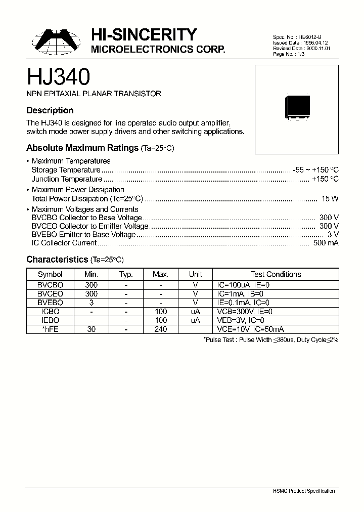 HJ340_1250072.PDF Datasheet