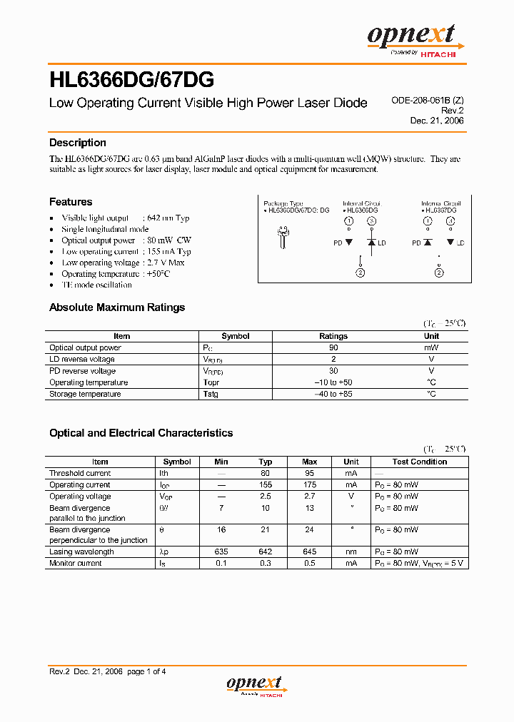 HL6367DG_1250125.PDF Datasheet