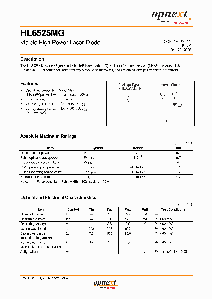 HL6525MG_1250130.PDF Datasheet