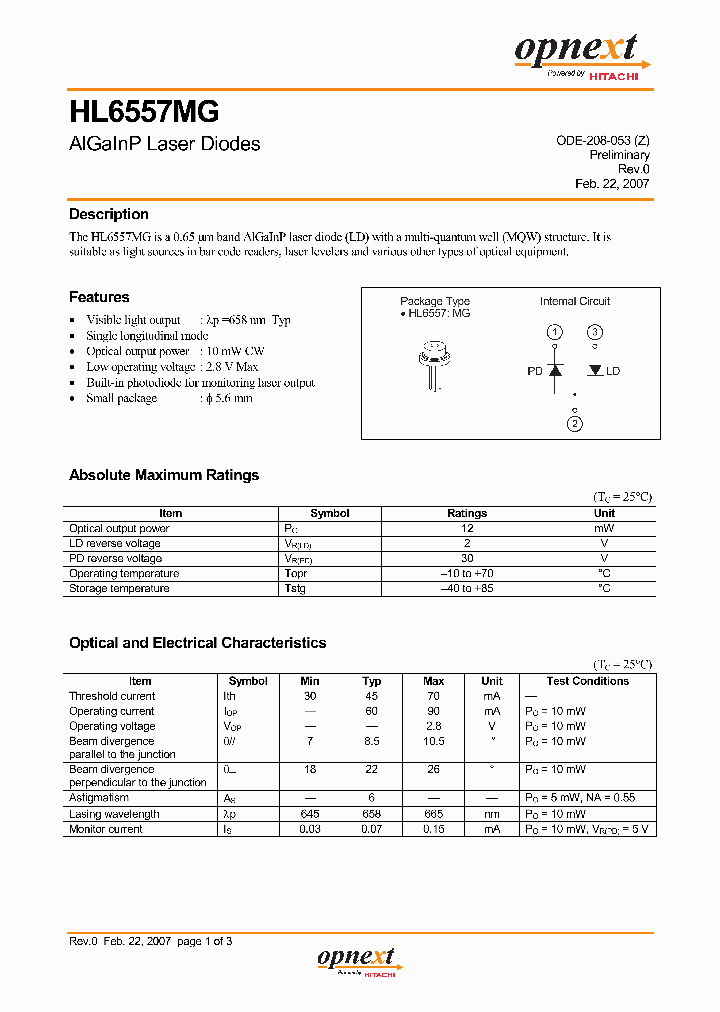 HL6557MG_1250138.PDF Datasheet