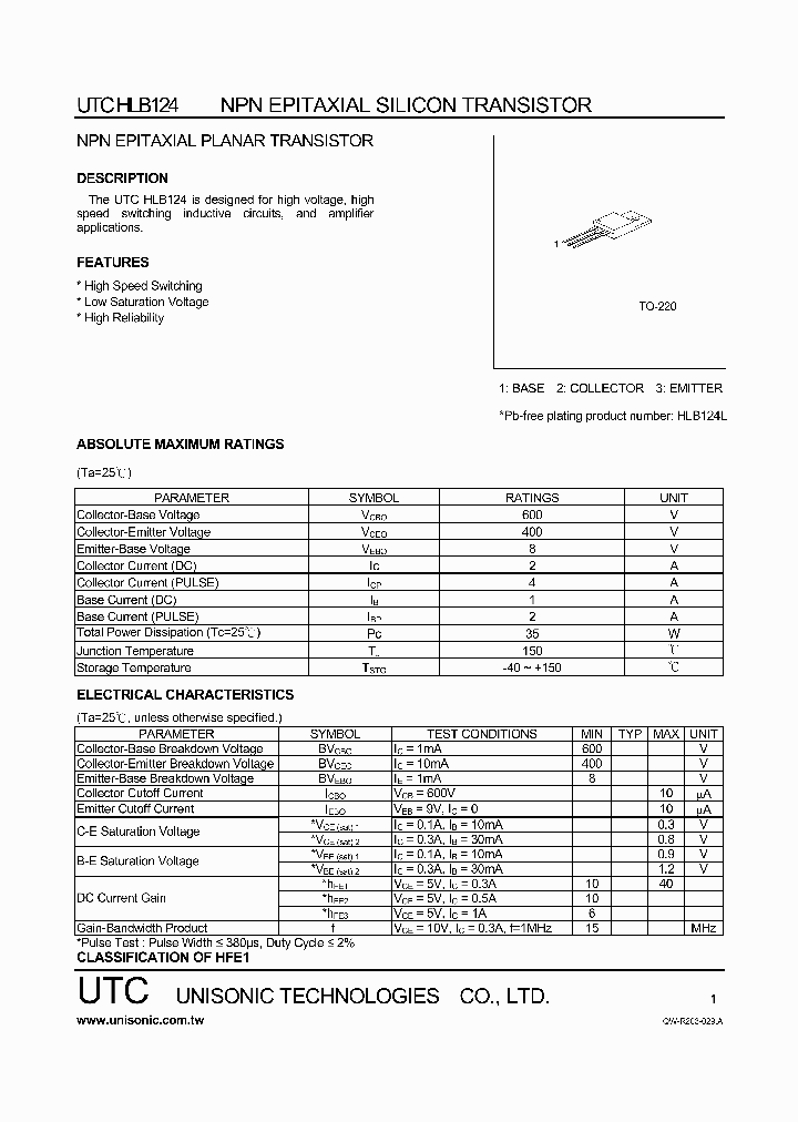 HLB124_1250168.PDF Datasheet