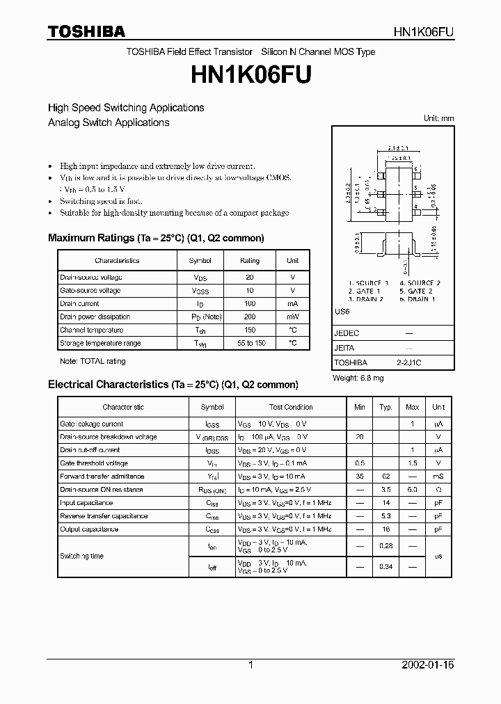 HN1K06FU_1250835.PDF Datasheet