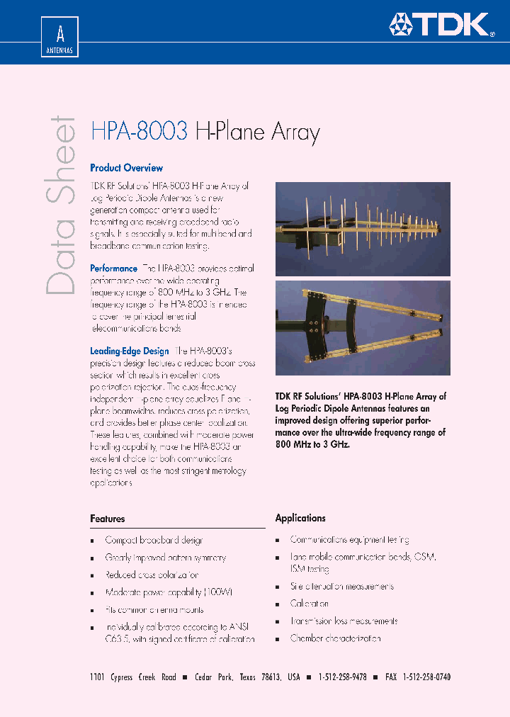 HPA-8003_1250966.PDF Datasheet