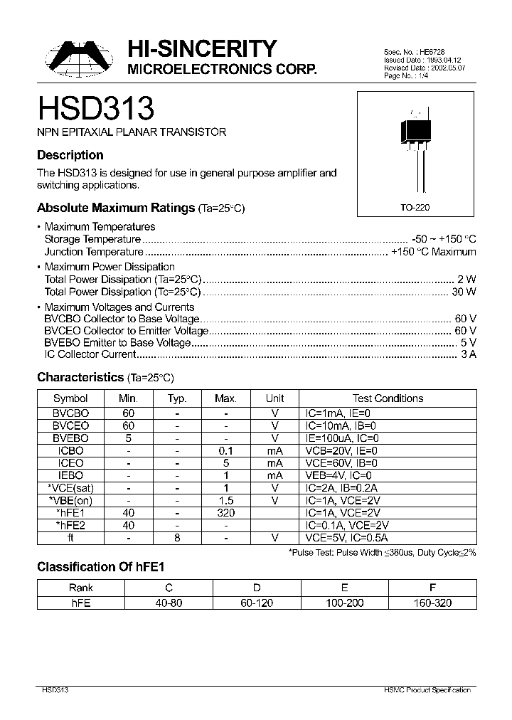 HSD313_783879.PDF Datasheet
