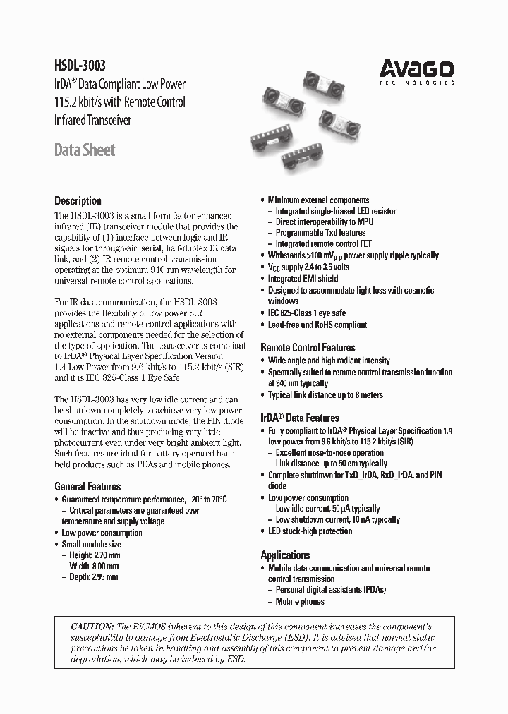 HSDL-3003_1092122.PDF Datasheet