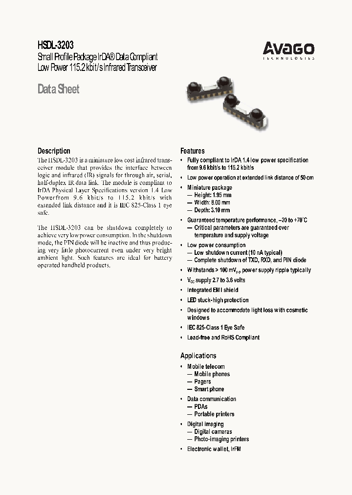 HSDL-3203_1092133.PDF Datasheet