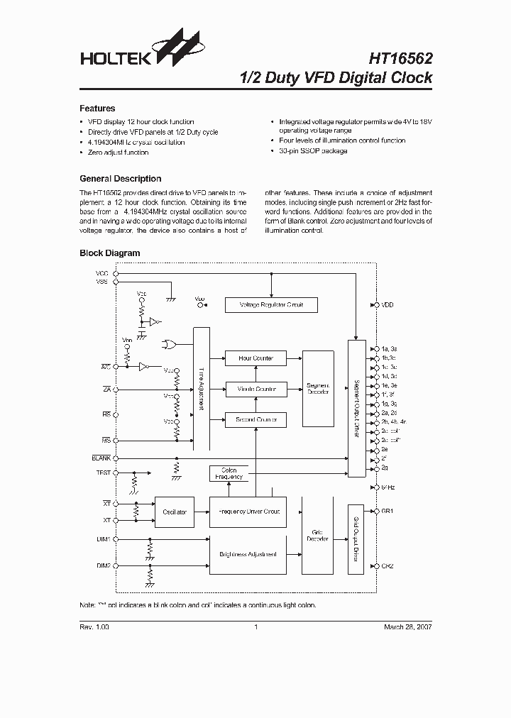 HT16562_1174672.PDF Datasheet