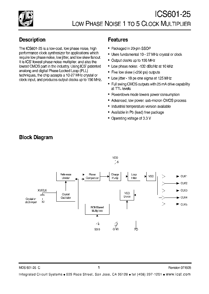 ICS601-25_822816.PDF Datasheet