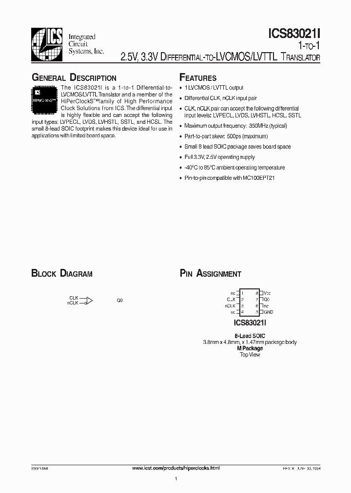 ICS83021AMI_1073710.PDF Datasheet