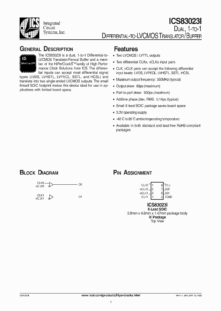 ICS830-23I_1073707.PDF Datasheet