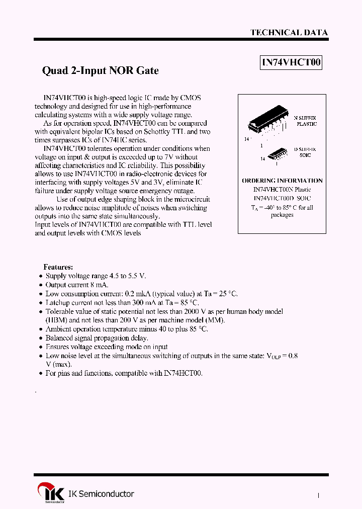 IN74VHCT00N_1254877.PDF Datasheet