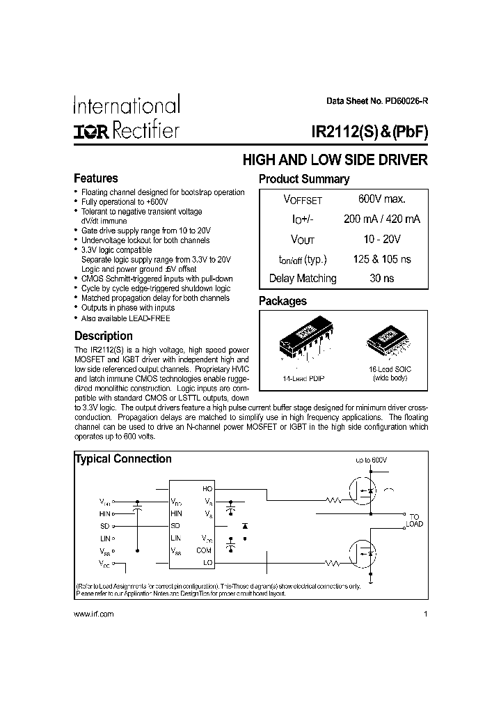 IR2112S_1150133.PDF Datasheet