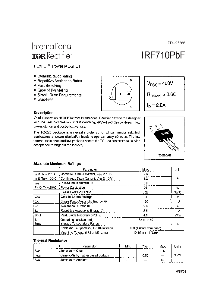 IR710PBF_1073827.PDF Datasheet