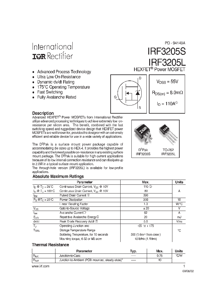 IRF3205S02_709778.PDF Datasheet
