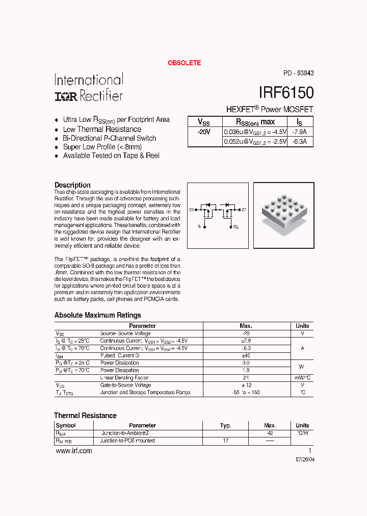 IRF6150_1255461.PDF Datasheet
