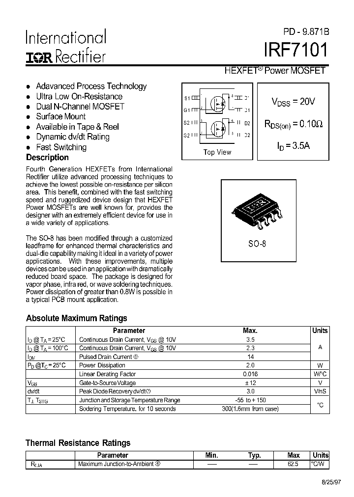 IRF7101_1255535.PDF Datasheet
