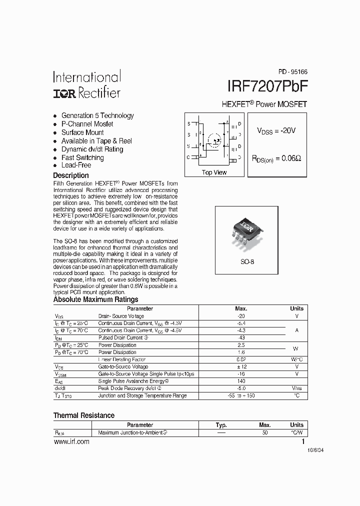 IRF7207PBF_1084841.PDF Datasheet