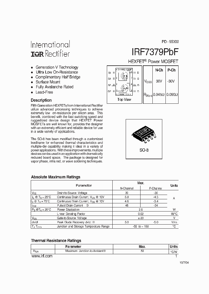 IRF7379PBF_1255579.PDF Datasheet