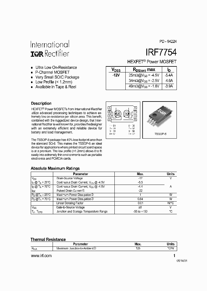 IRF7754_796388.PDF Datasheet